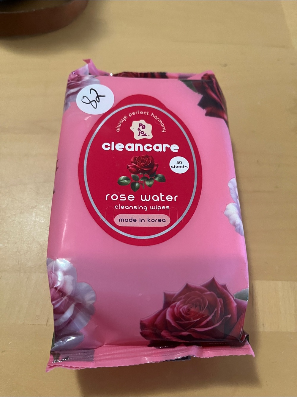 Cleancare Rose Water Cleansing Wipes - Pink